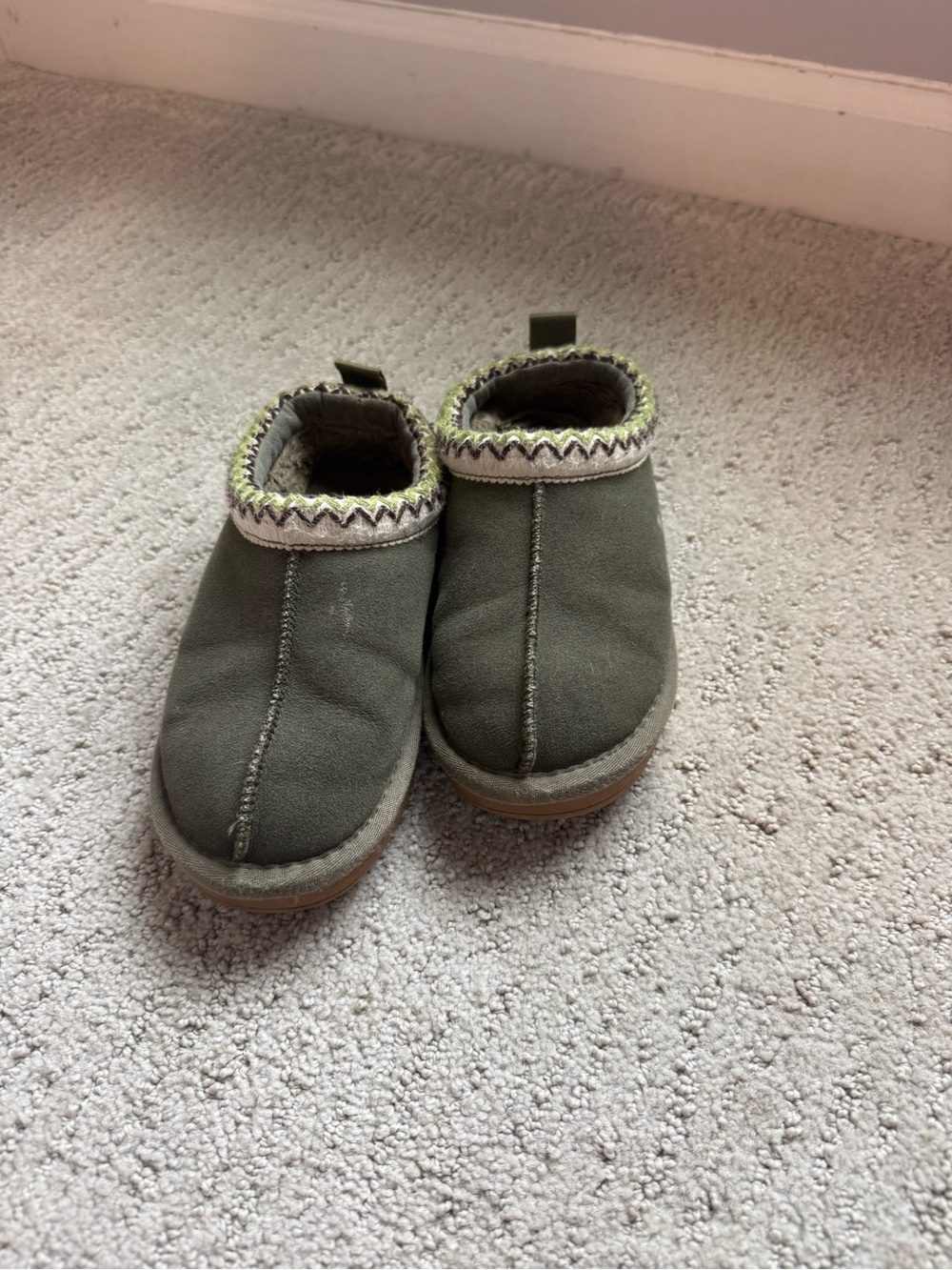Dream Pairs Kids Olive Green Slip-On Shoes